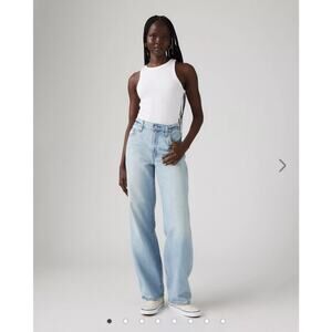 Levi’s Premium Baggy Dad Wide Leg Jeans Light Wash Women’s Size 27